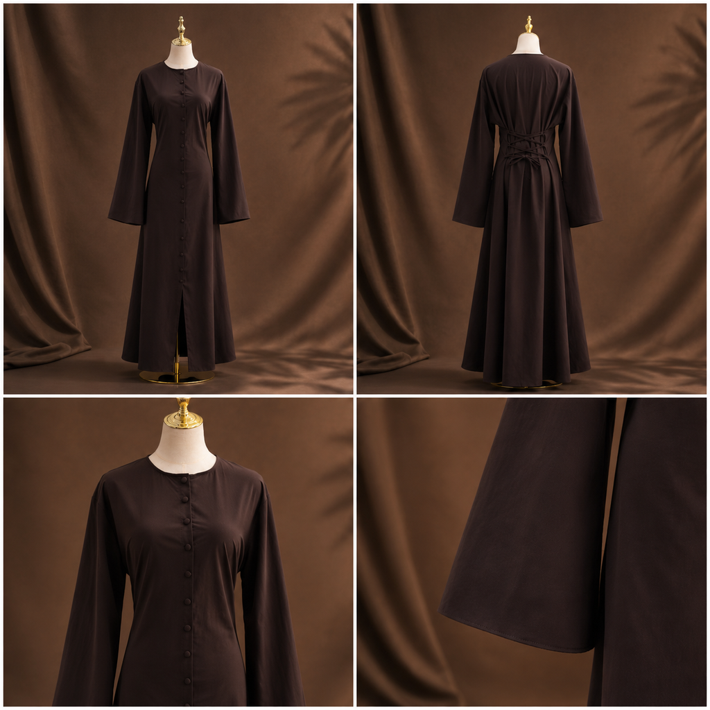 The Nadira Button Abaya