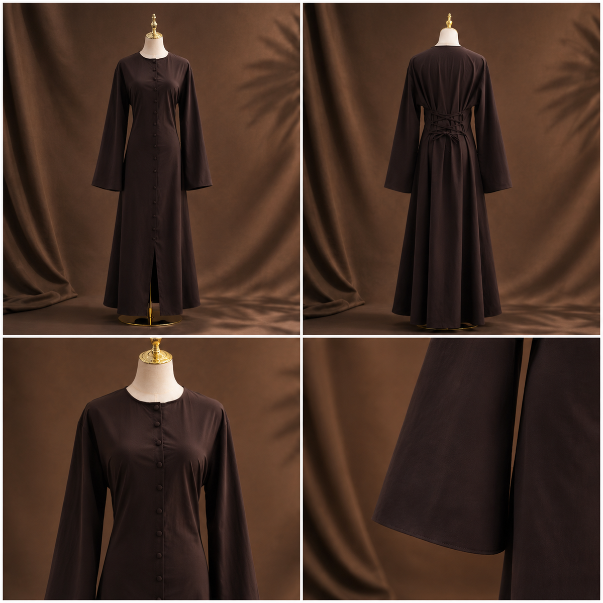 The Nadira Button Abaya
