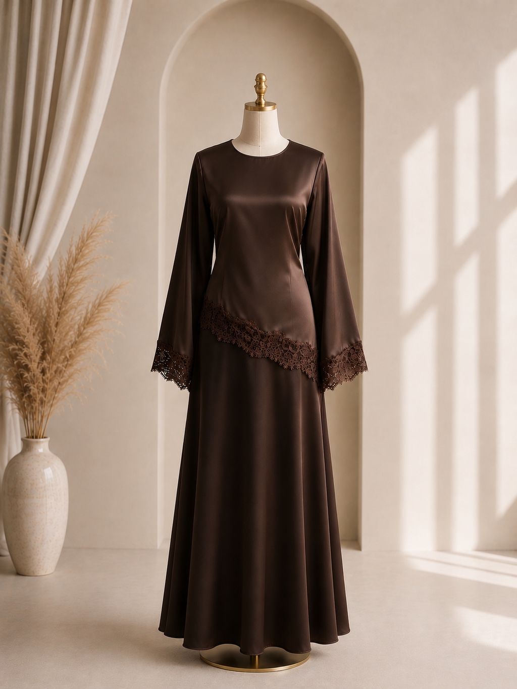 Noura Satin Lace Set