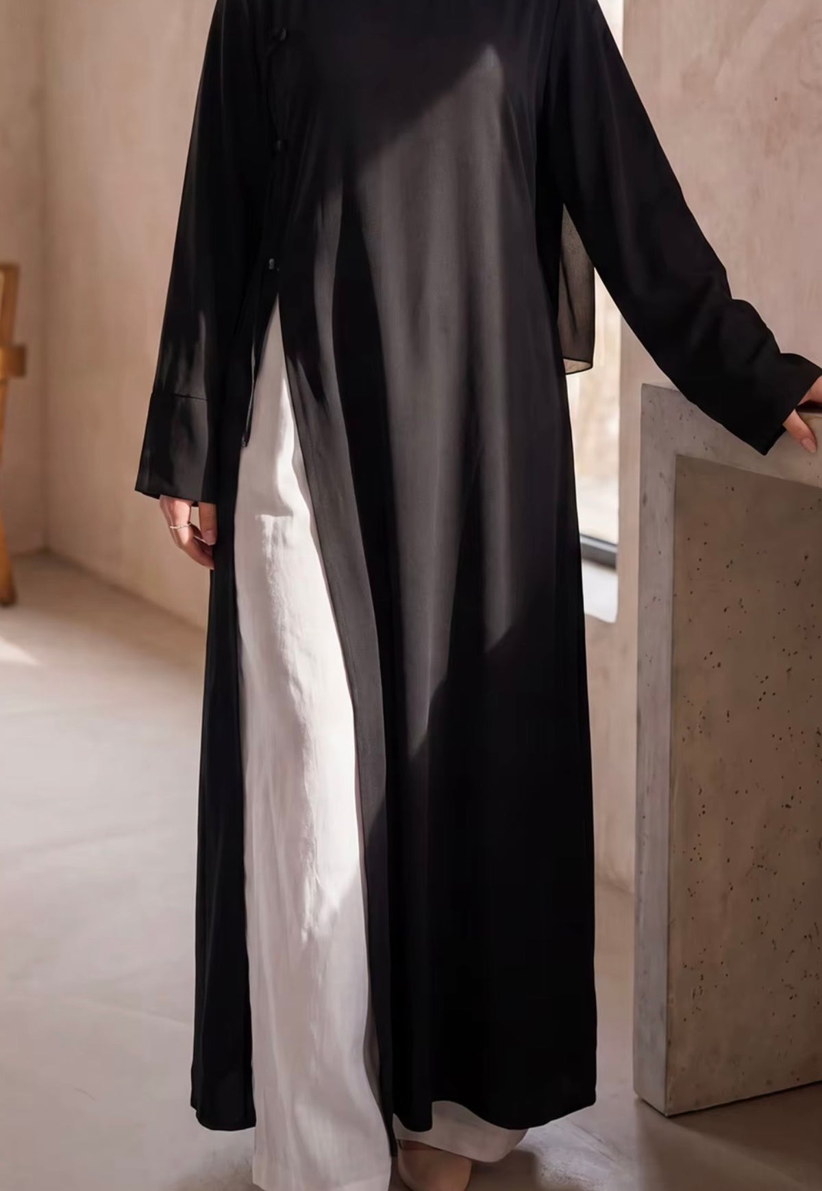The Lina Tie Cardigan Abaya