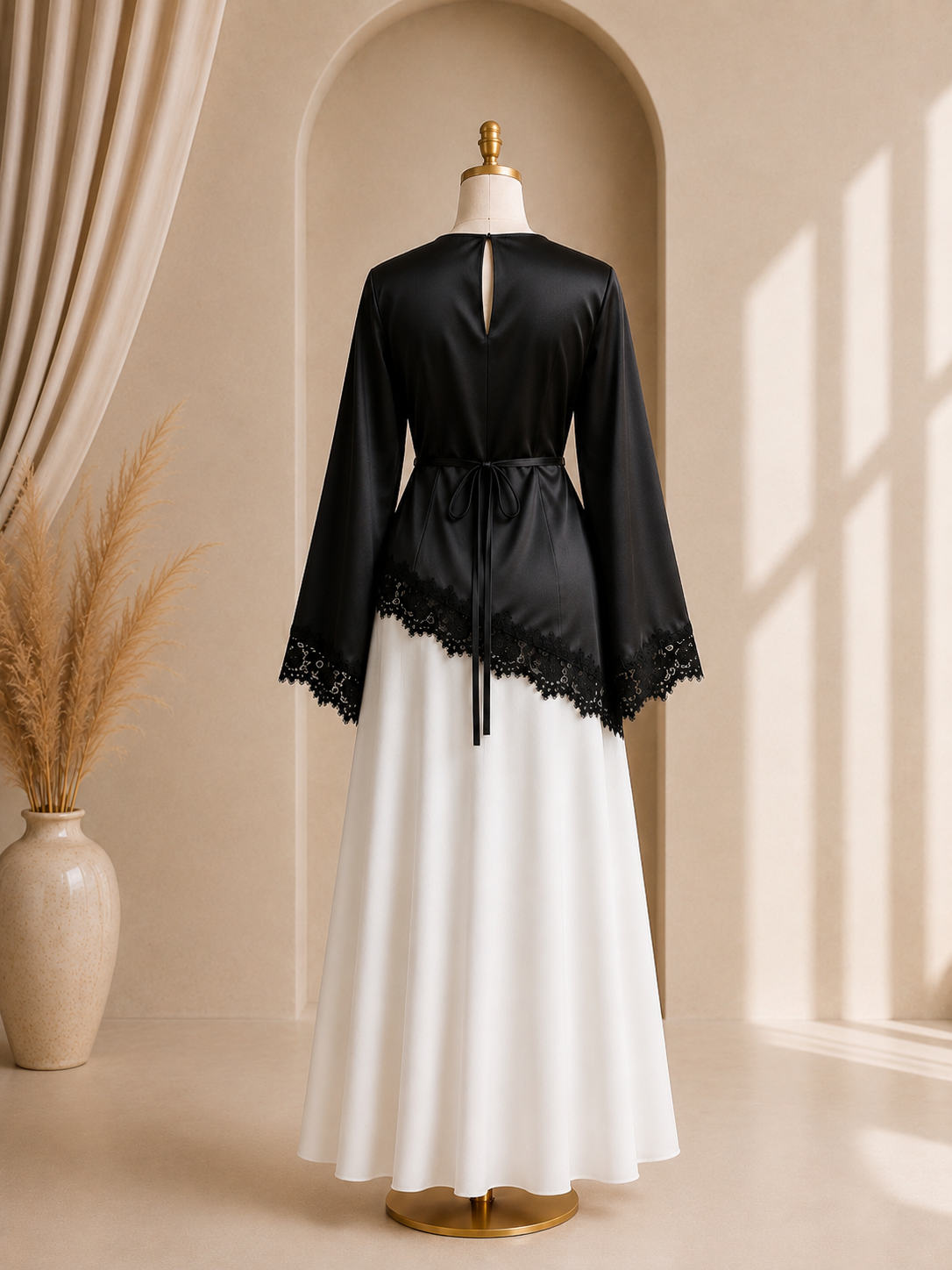 Noura Satin Lace Set