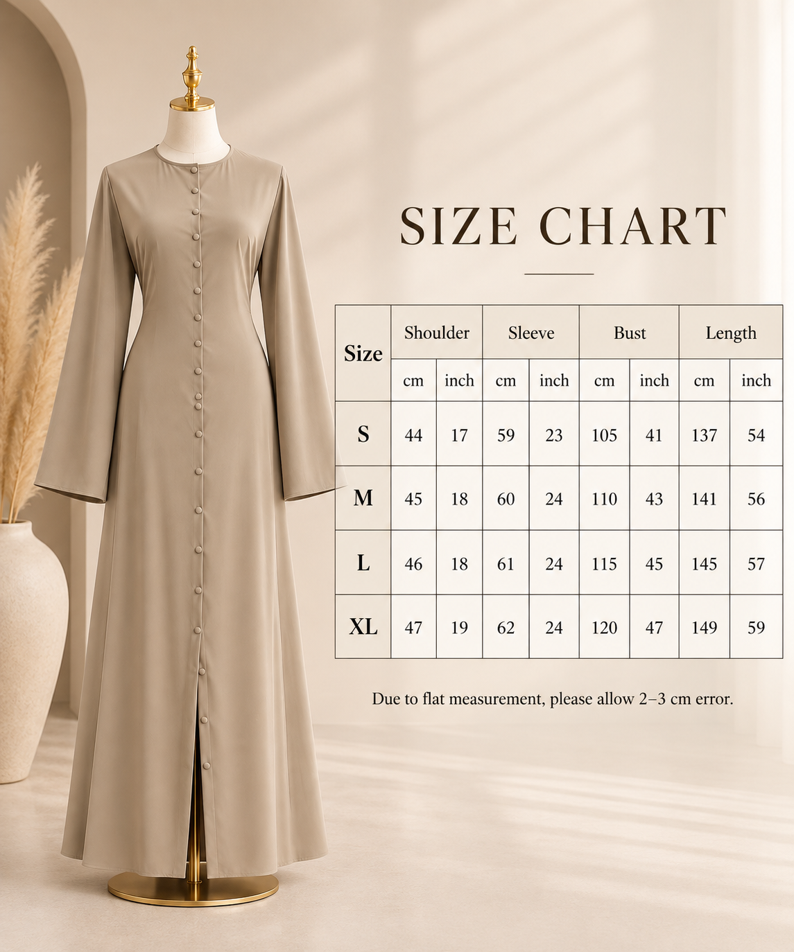The Nadira Button Abaya