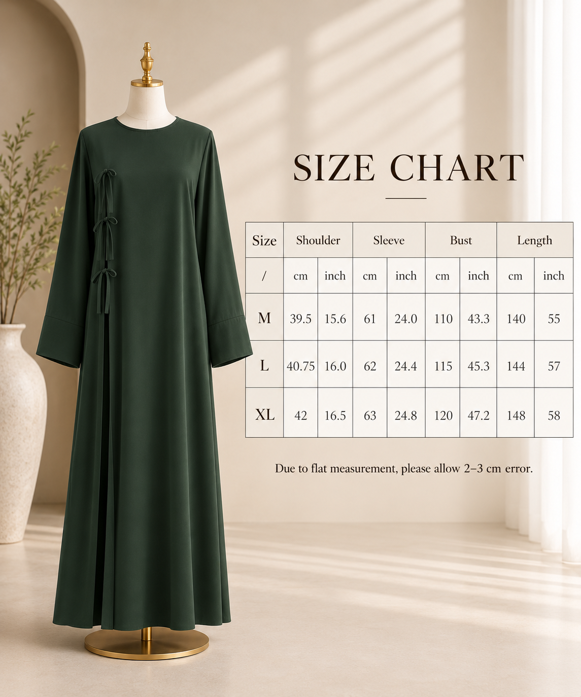 The Lina Tie Cardigan Abaya