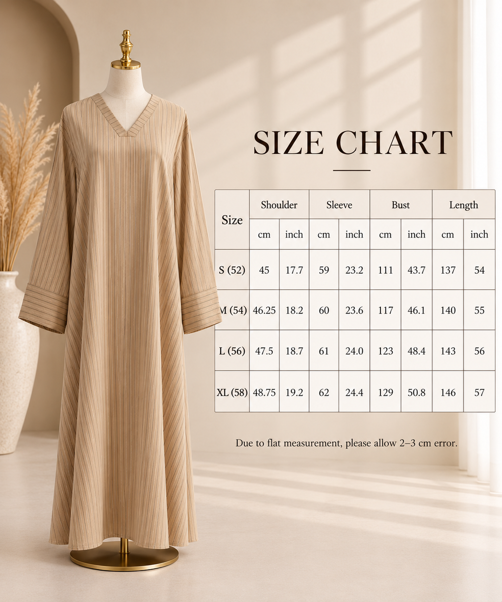 Safiya Stripe Abaya